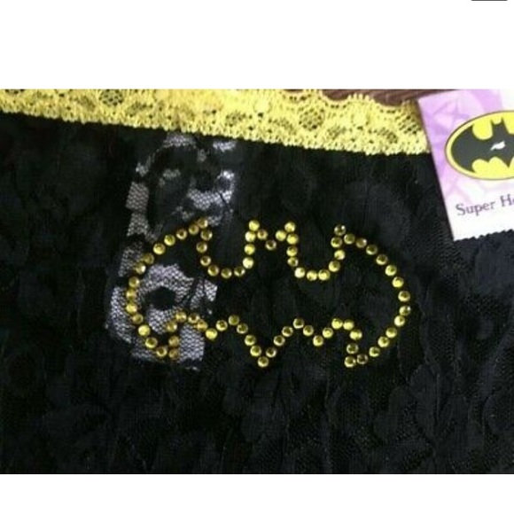 DC Batgirl Logo Lace Panties Available in 2X New - Picture 2 of 3